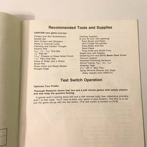 Vintage Buster Bros Capcom Video Arcade Game Service Instruction Manual Stained - Picture 7 of 10